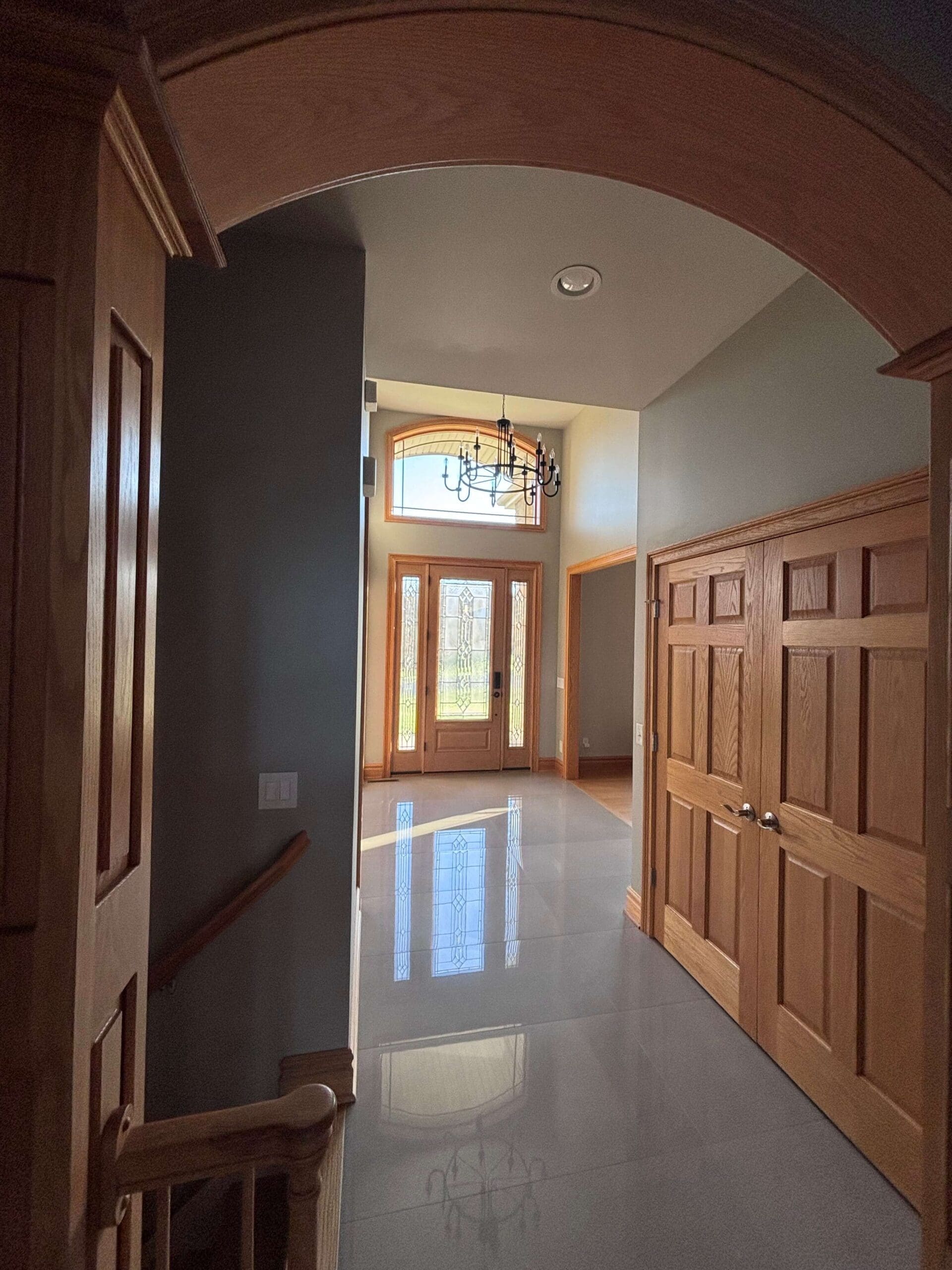 home hallway professionally painted by painters in Buffalo