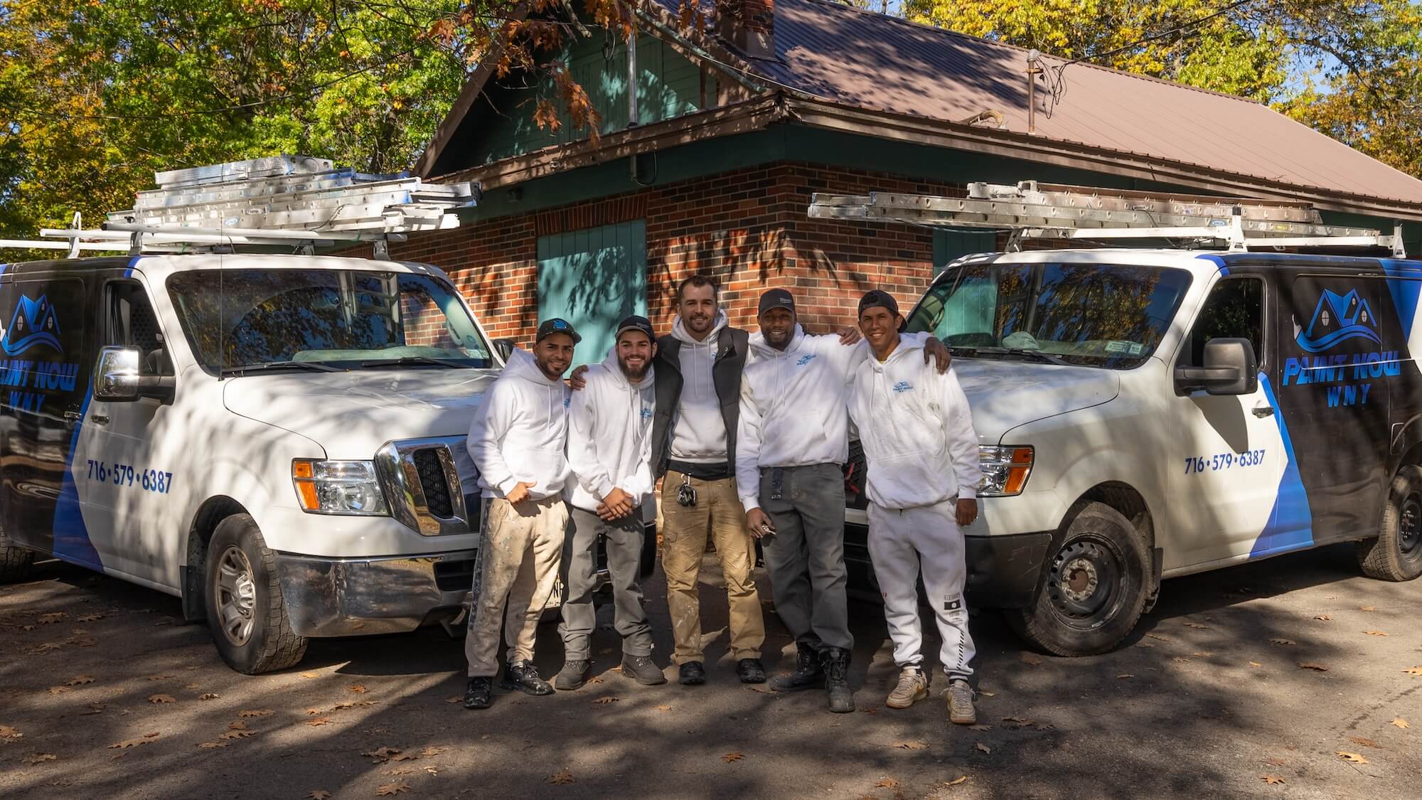 paint now wny team in front of vans best painters in buffalo